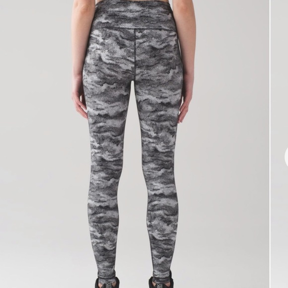 Lululemon Wunder Under Hi-Rise Tight Luon Hazy Days Black White - Picture 3 of 13